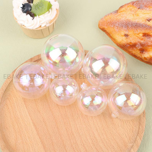 Clear Transparent Faux Balls - Set of 9 Pcs