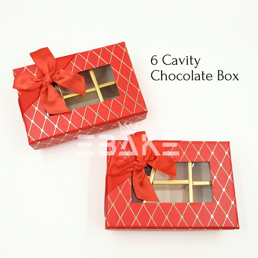 6 Cavity Imported Chocolate Box (Single Piece) - A419