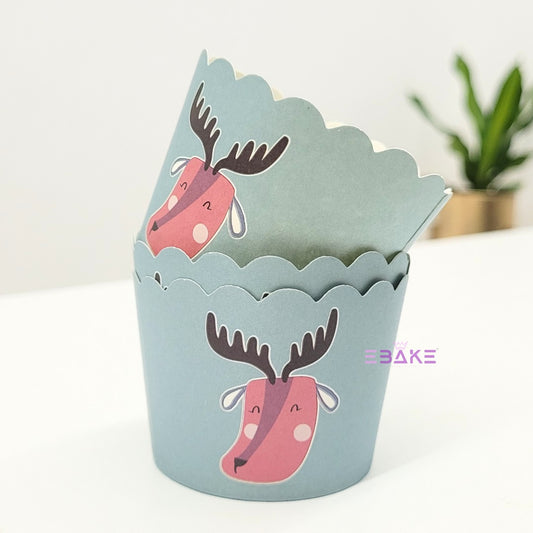 Paper Muffin Cup (Deer) - Set Of 50 Pieces