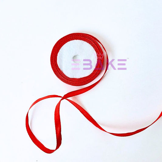 Dark Red Satin Ribbon 0.25 Inch