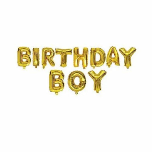 Birthday Boy Foil Balloon Gold 16 Inch