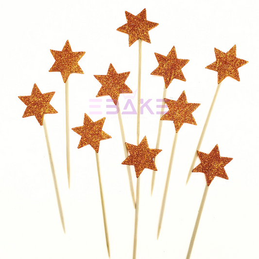 Star Glitter Topper - Orange