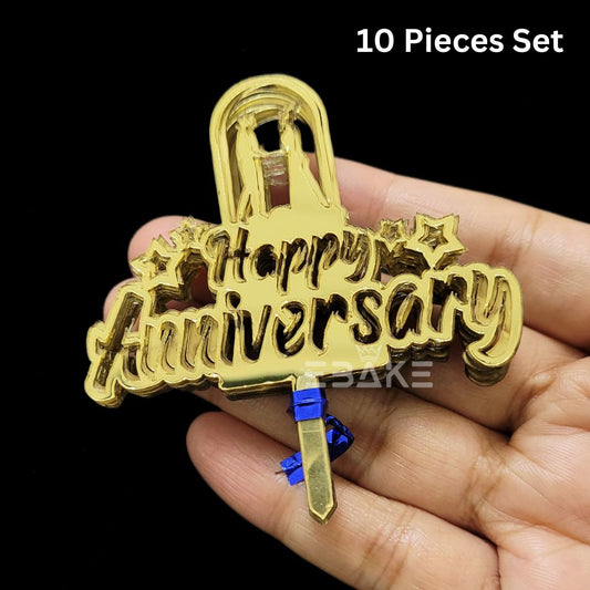 Happy Anniversary Mini Topper (Set of 10 Pieces)