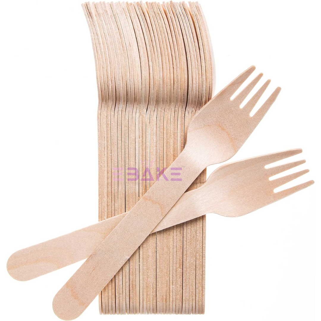 100 pcs Wooden Fork