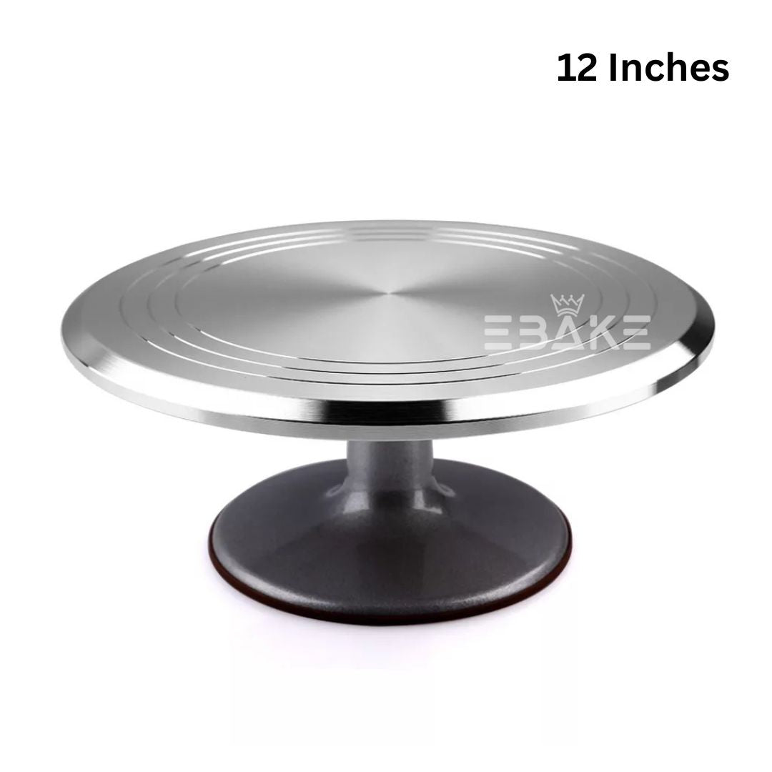 Stainless Steel 360° Rotating Cake Turntable 12 Inches Large