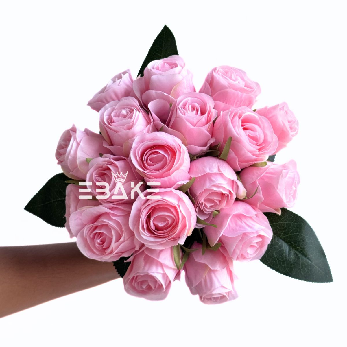 A1921 Artificial Rose Bouquet/Rose Bunch Bridal Bouquet (Pink) 18 Roses