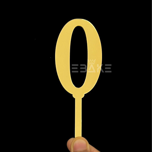 Number 0 Cake Topper 4.5inch