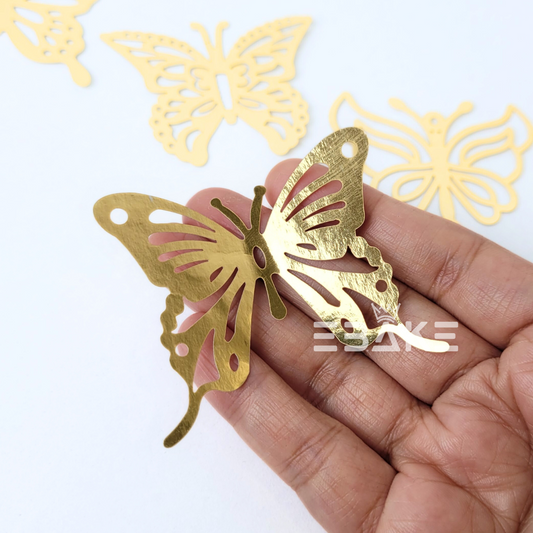 Foldable Paper Butterflies Gold (Set Of 10 Pieces)