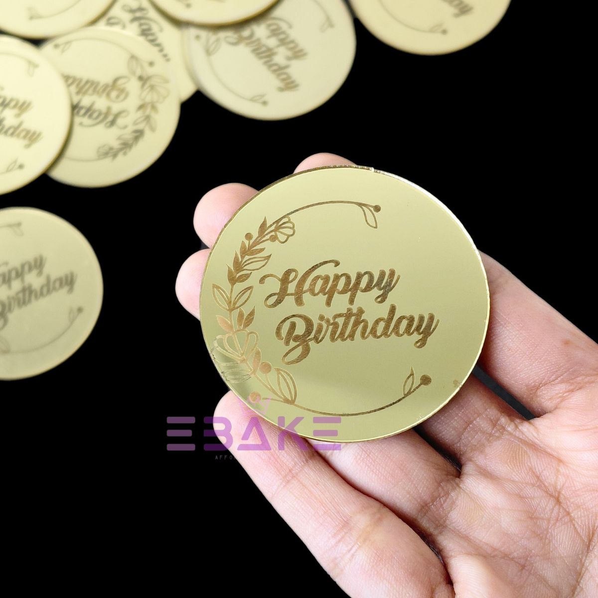 Happy Birthday Coin Topper 2" (Cake Disc) - Set of 10