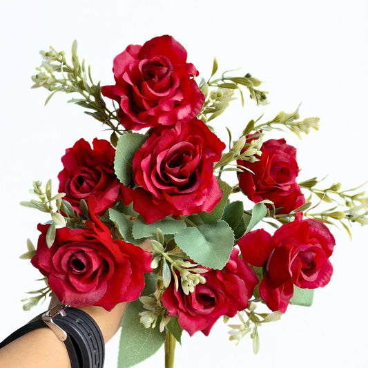 A2038 Rose Bunch With Fillers (Maroon)