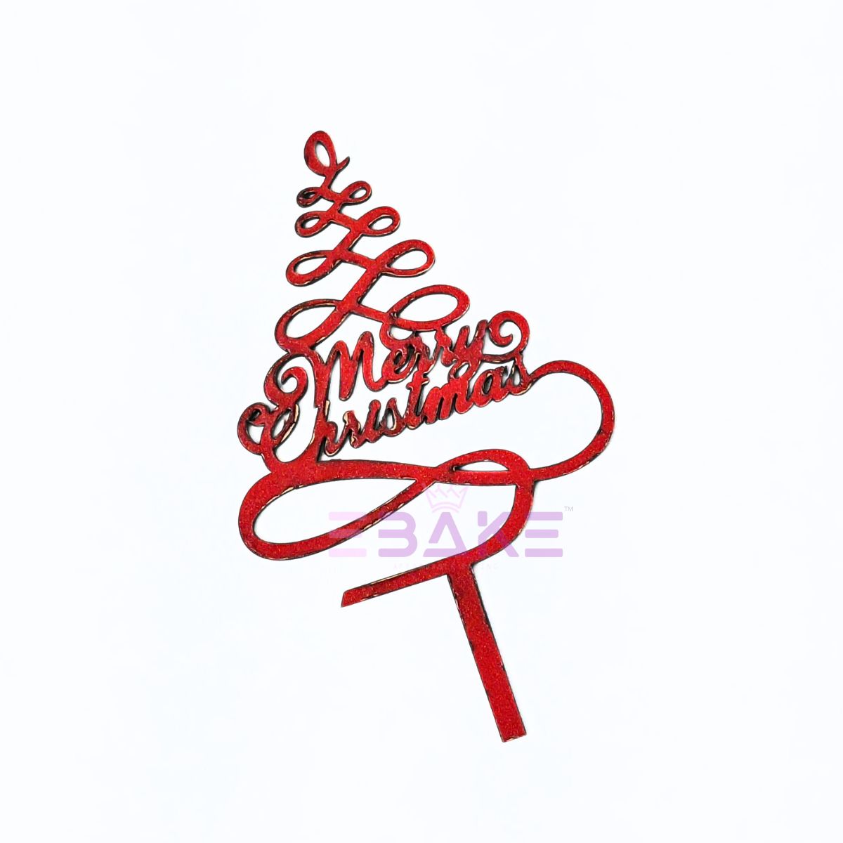 Merry Christmas Cake Topper MDF