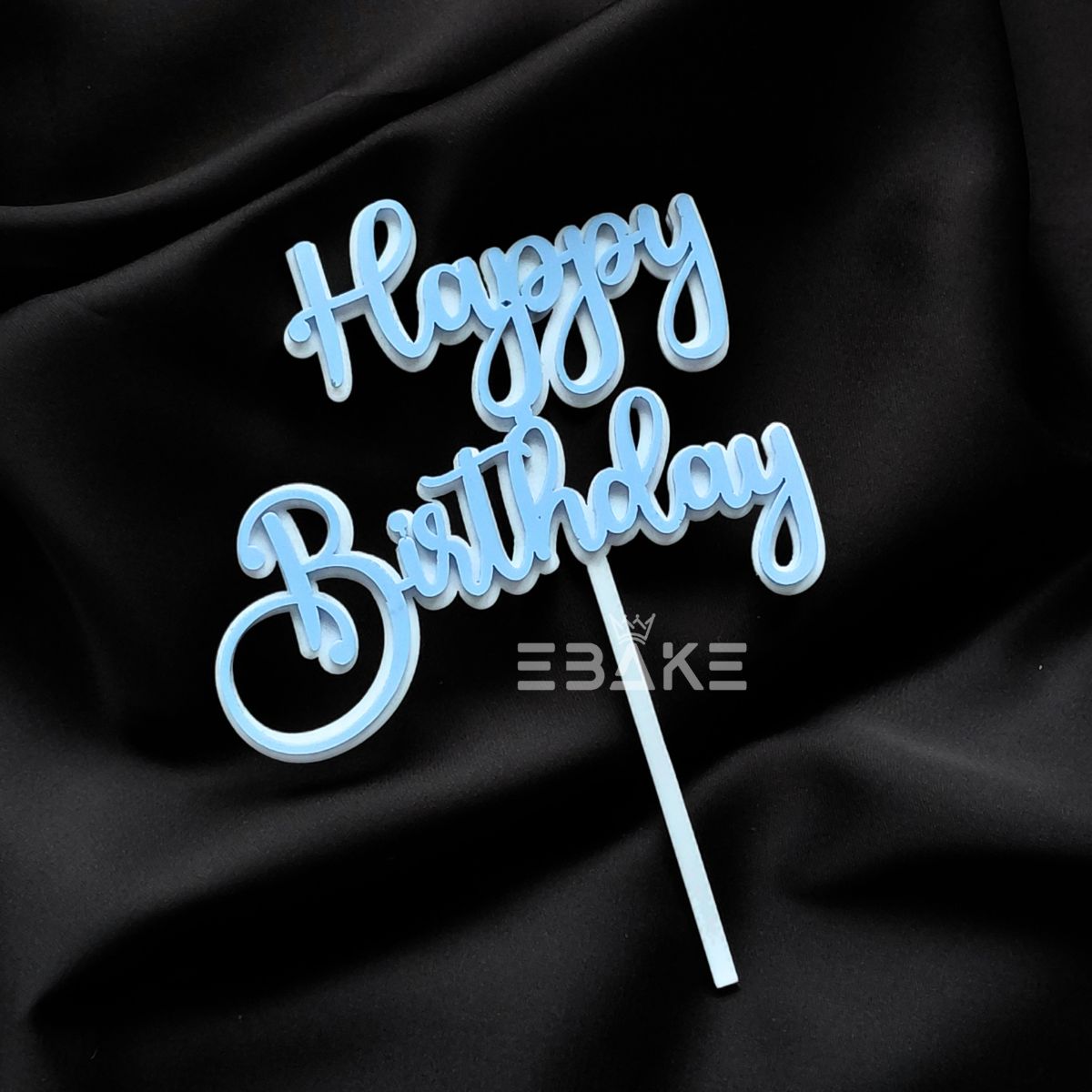 Happy Birthday Double Color Cake Topper