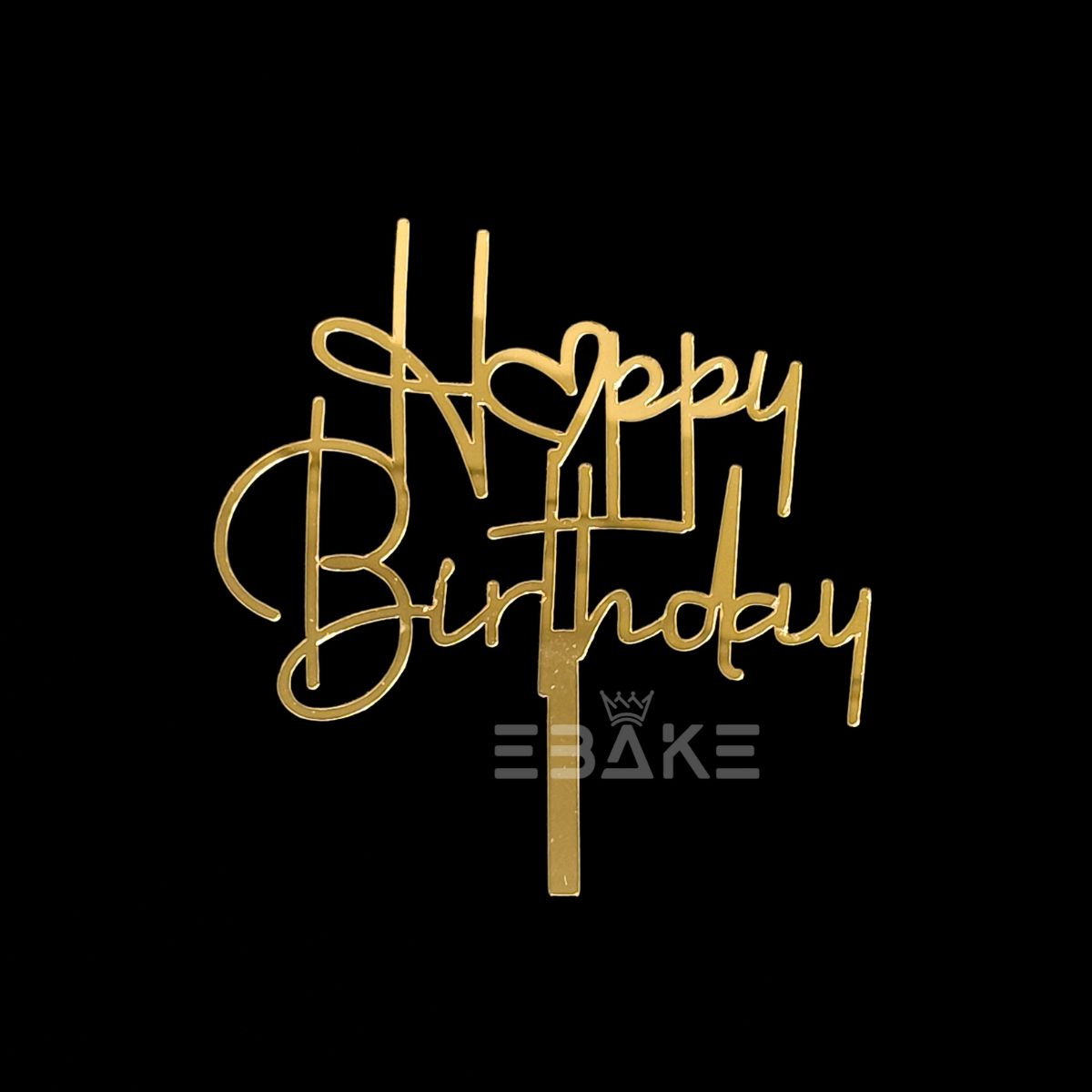 Happy Birthday Cake Topper 4 Inch