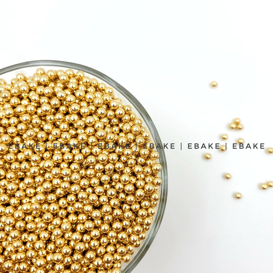 Imported Golden Pearl Sprinkles 4 mm (250g) Sugar Balls A298