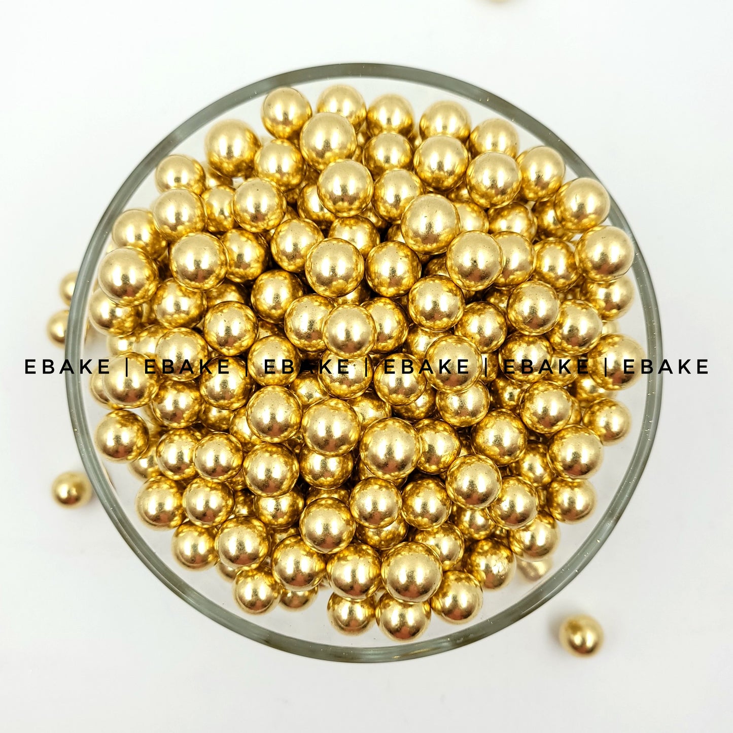 Imported Golden Pearl Sprinkles 10 mm Sugar Balls A295