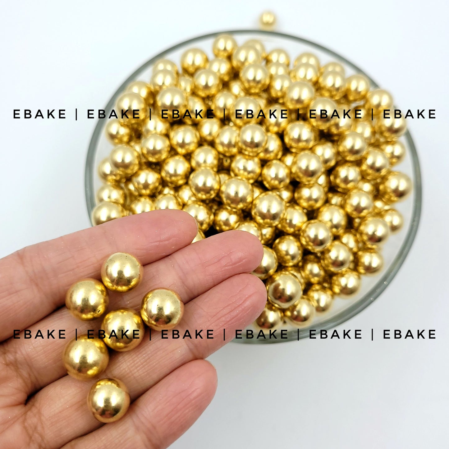 Imported Golden Pearl Sprinkles 10 mm Sugar Balls A295