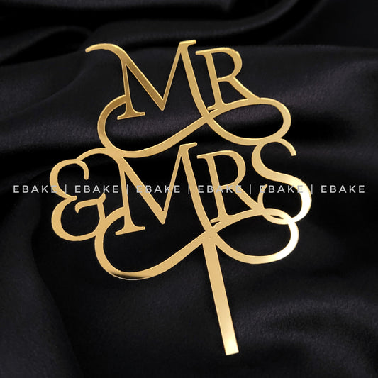 Mr & Mrs Cake Topper