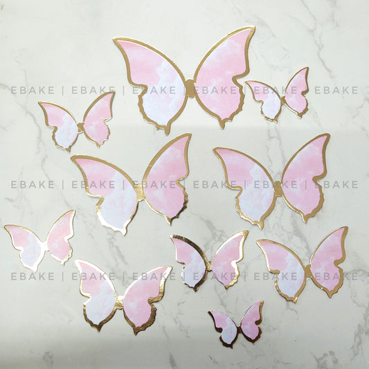 Pink Paper Butterflies - Foldable