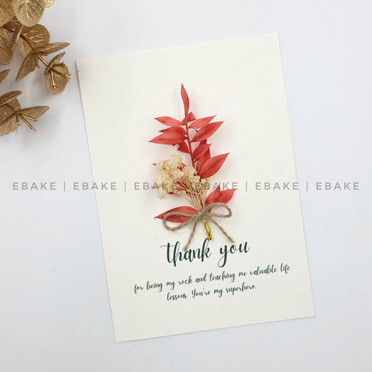 Thank You Card with Dry Flowers - CC01