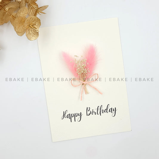 Birthday Message Card with Dry Flowers - CC07