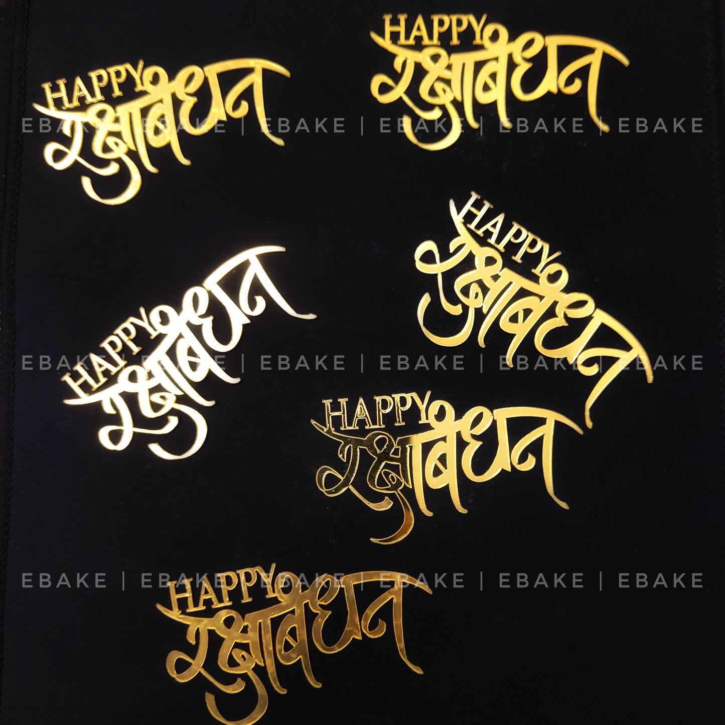 Happy Raksha Bandhan Cutout 3 Inch (Set of 3 Pieces) A315