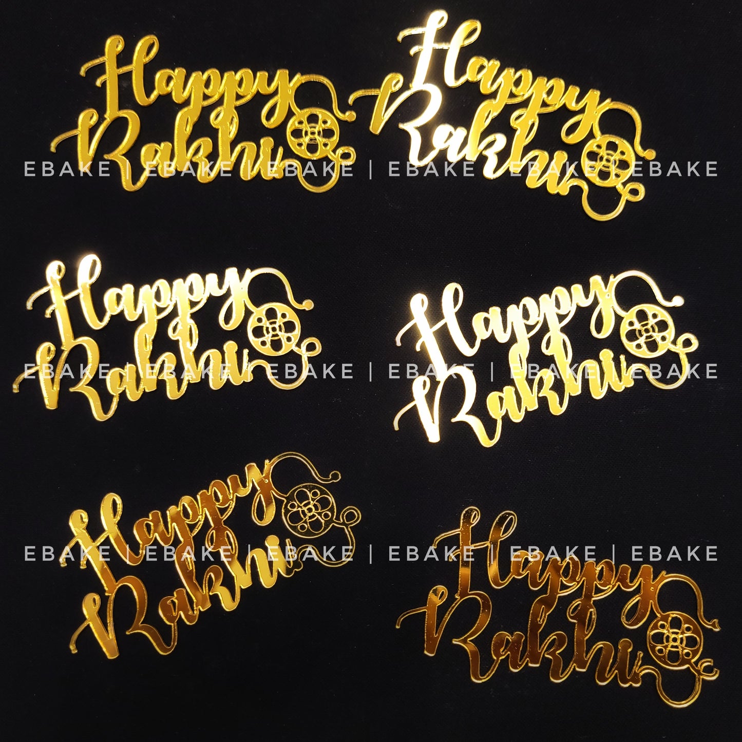 Happy Rakhi Cutout 3 Inch (Set of 3 Pieces) A311