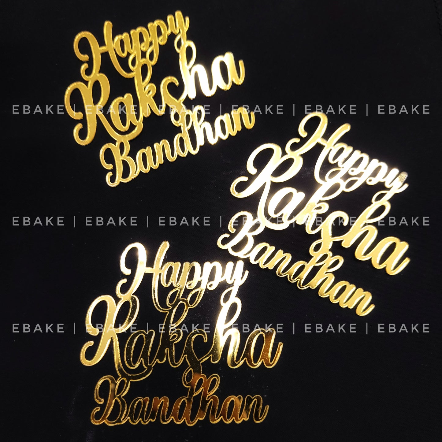 Happy Raksha Bandhan Cutout 3 Inch (Set of 3 Pieces) A312