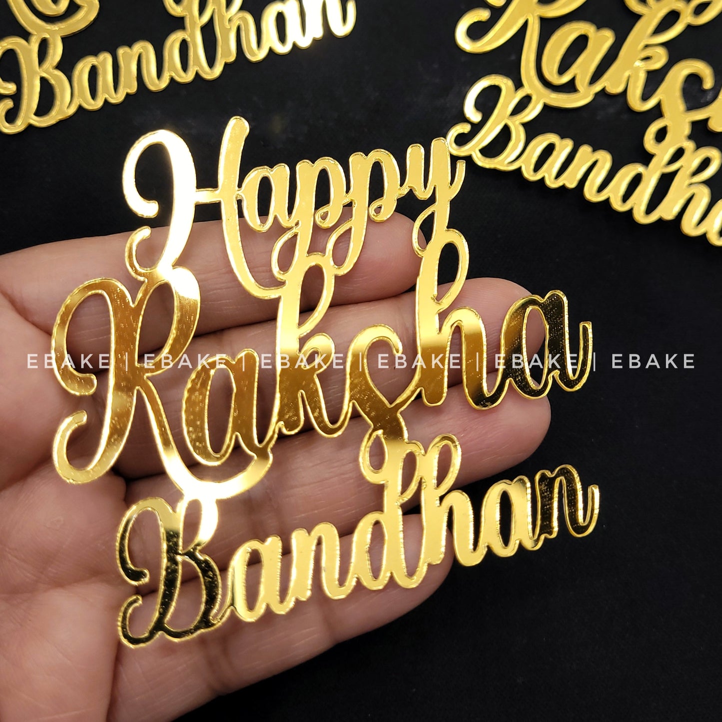 Happy Raksha Bandhan Cutout 3 Inch (Set of 3 Pieces) A312