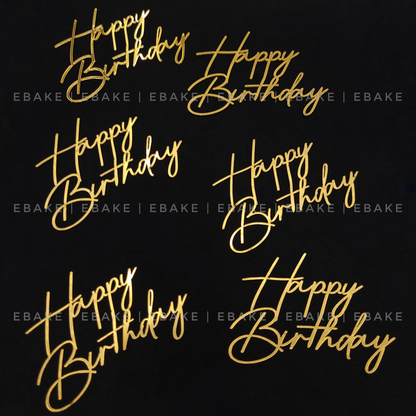 Mini Happy Birthday Cutout (Set Of 6)