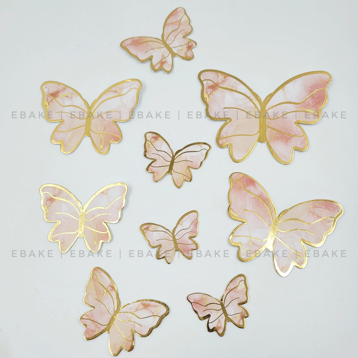 Paper Butterflies - Foldable (Set of 10 Pieces) Peach