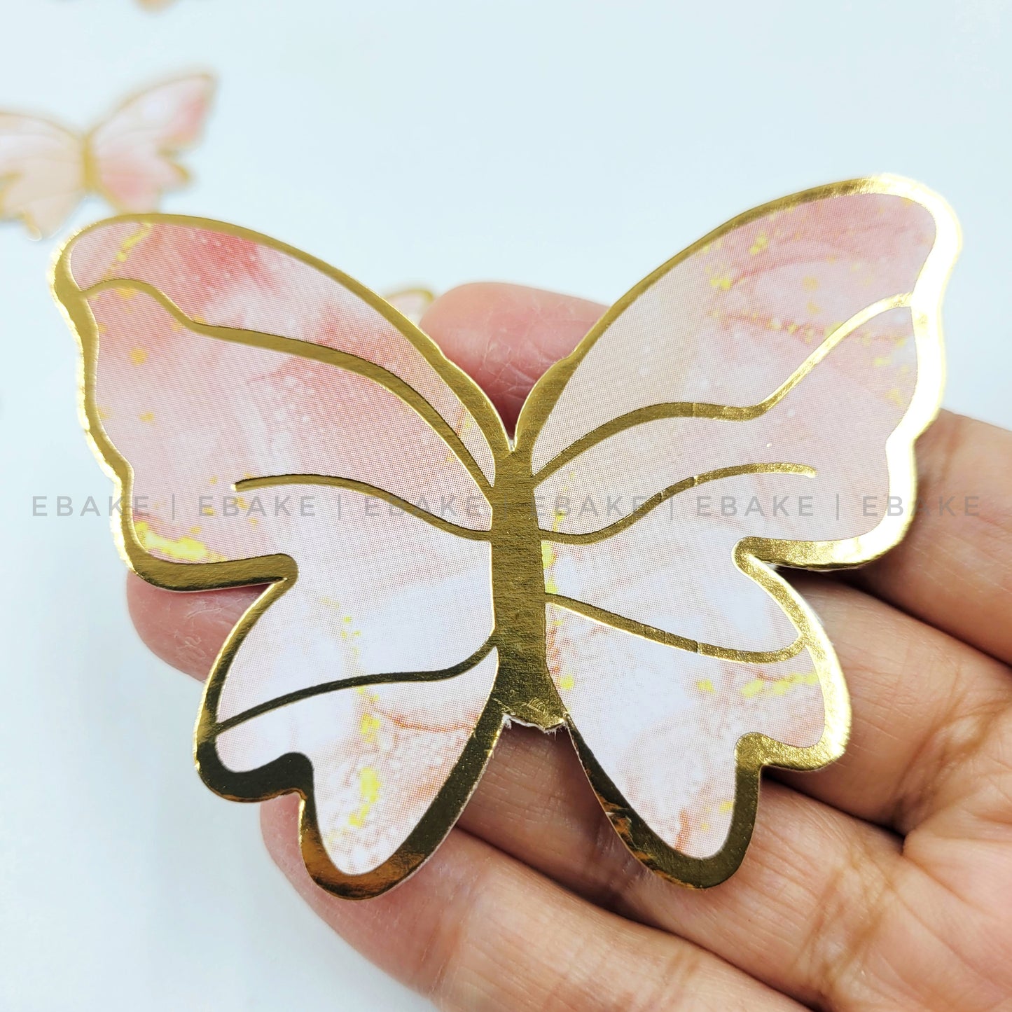 Paper Butterflies - Foldable (Set of 10 Pieces) Peach