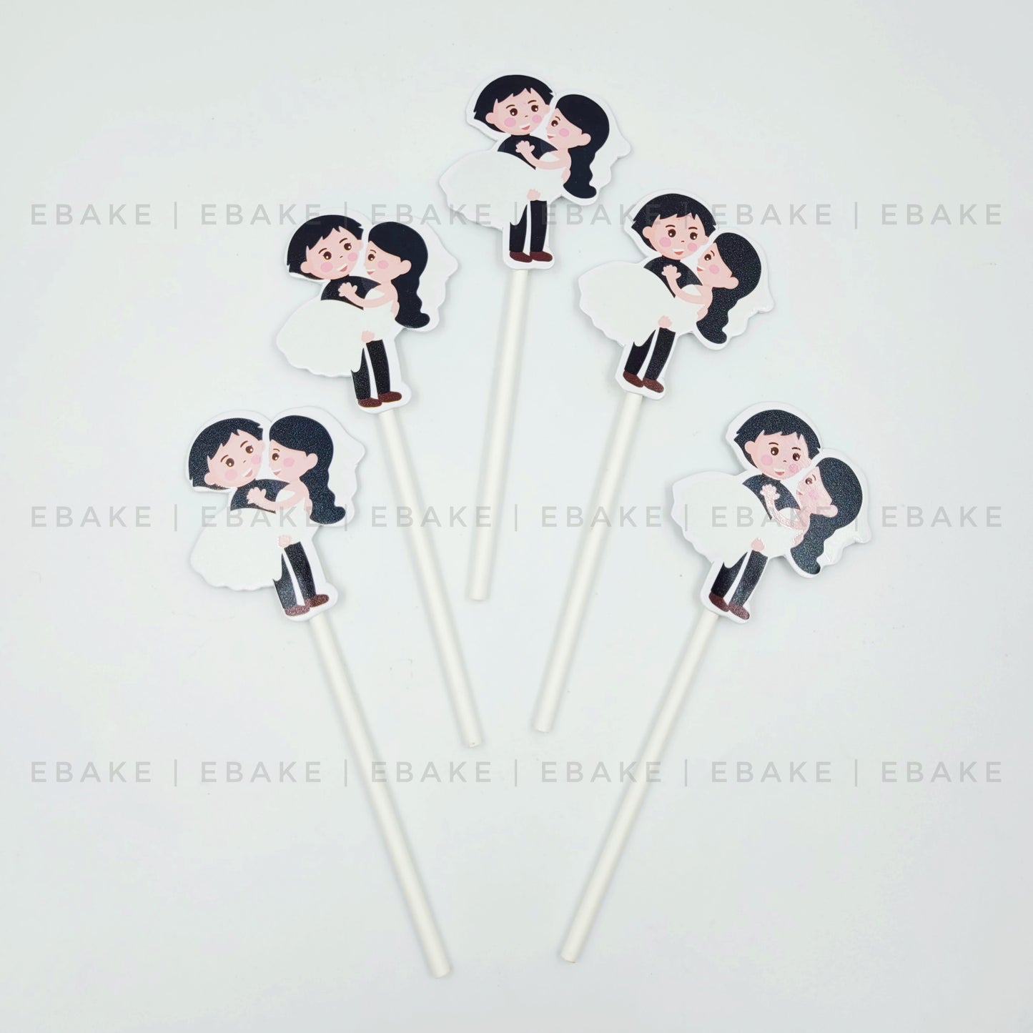 Couple Paper Topper (Set of 5 pieces)