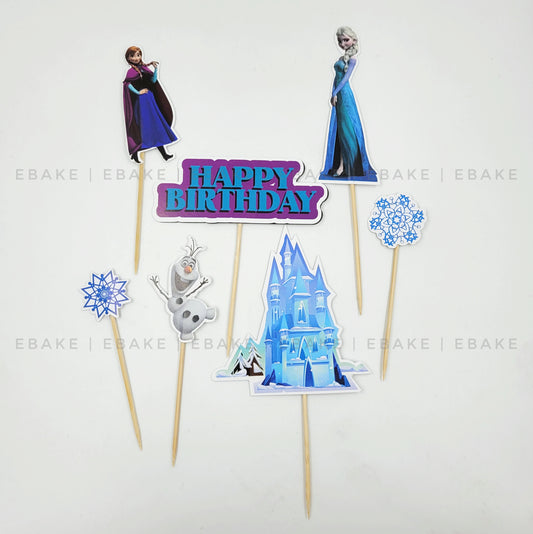 Frozen Theme Paper Topper Set Elsa Anna