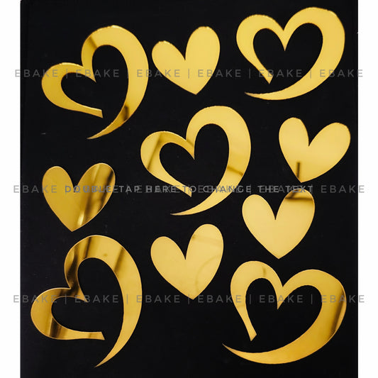 New Acrylic Hearts Set (10 Pieces)