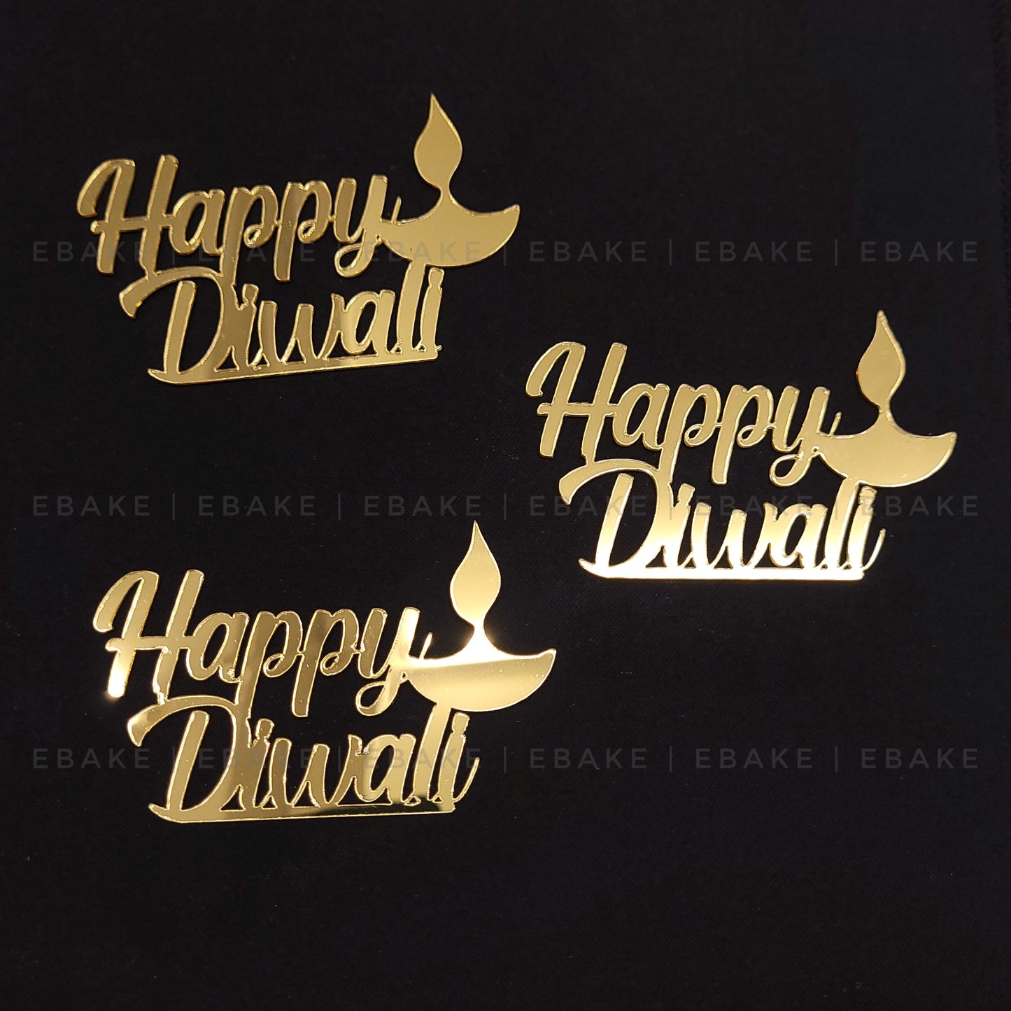 Happy Diwali 3 Inch Cutout (Set of 3) A598