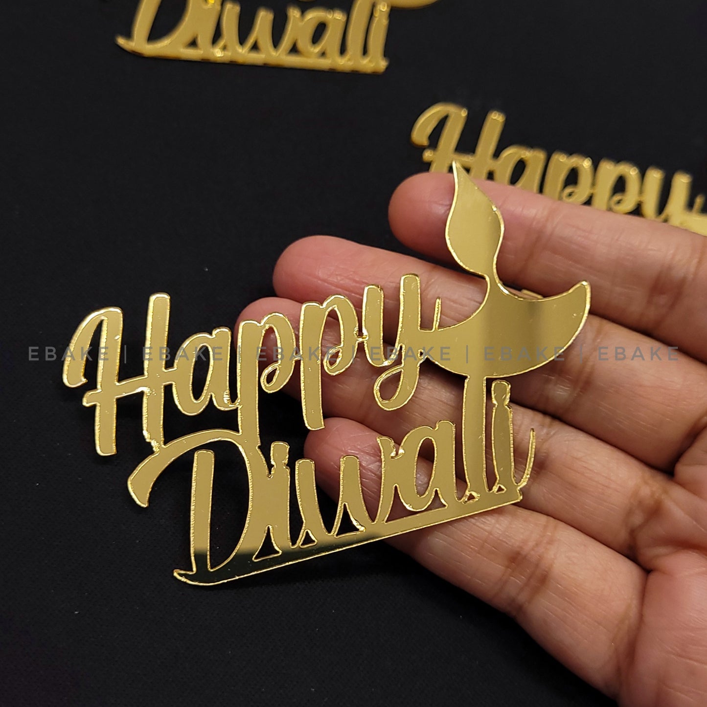 Happy Diwali 3 Inch Cutout (Set of 3) A598