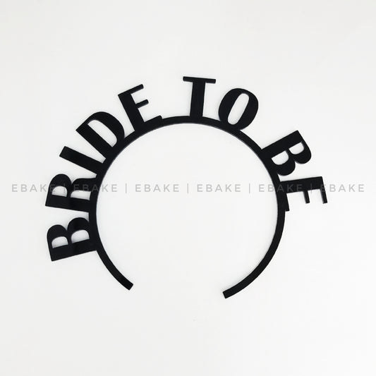 Bride To Be Cake Topper Black