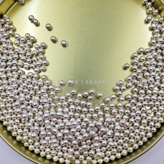 Silver Pearl Sprinkles 4 mm (50g) Sugar Balls