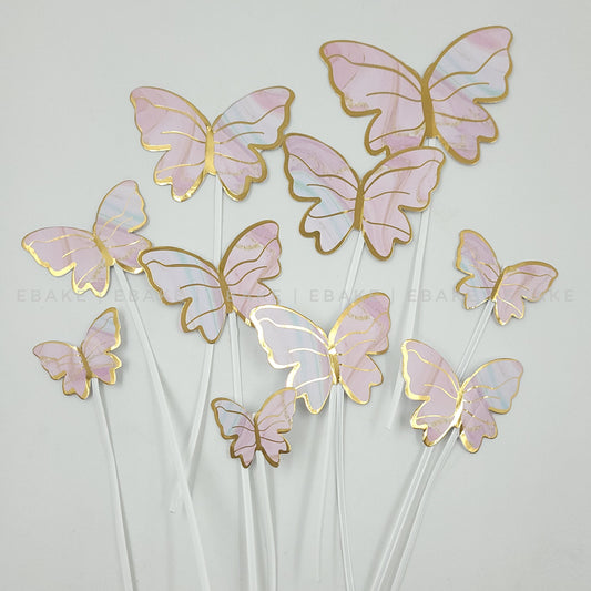 Paper Butterflies With Twistable Stick - Foldable