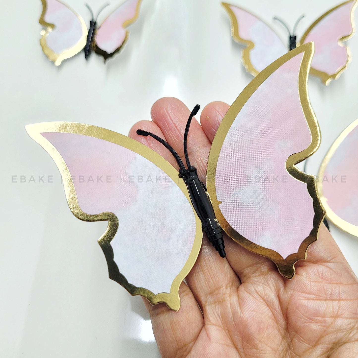 Paper Butterflies - Pink (Set Of 4 Pieces)