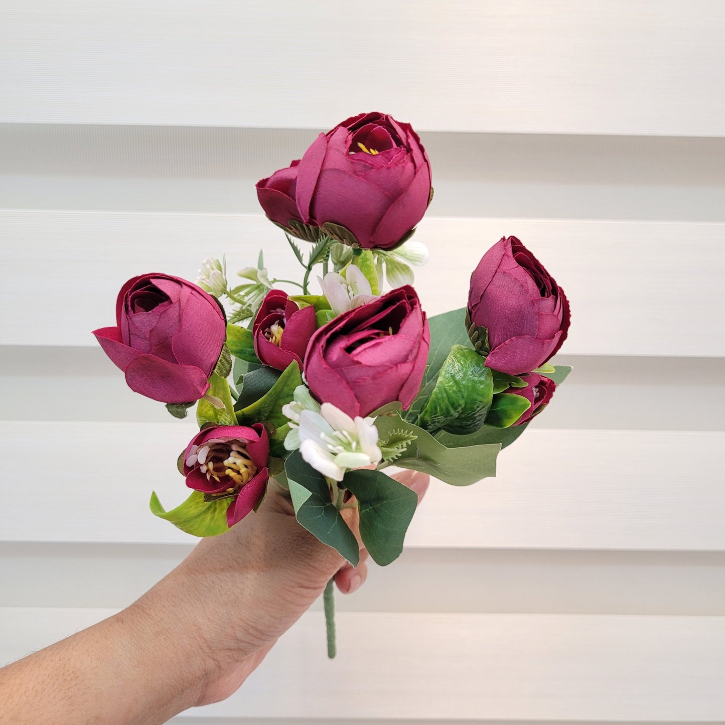 Small Peony Bunch With Fillers A612 (8 peonies mixed size with fillers)