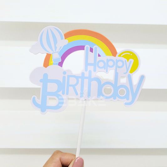 Birthday Paper Topper Rainbow (Set of 3 pieces)