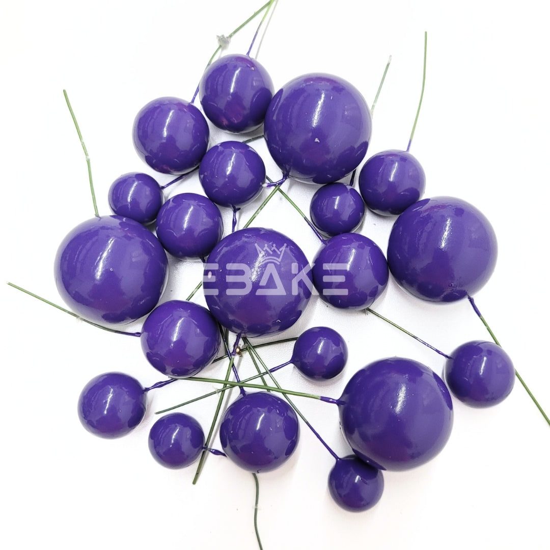 Purple Faux Balls - Set Of 20 Pieces