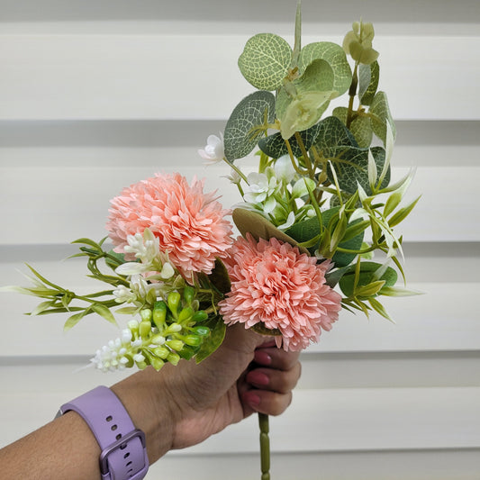 Flower Bunch With Fillers Coral Pink (Dahlia & Fillers) - A732