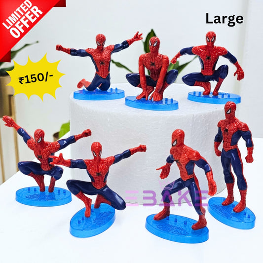 Spiderman Figurine Large (Plastic) - Set of 7