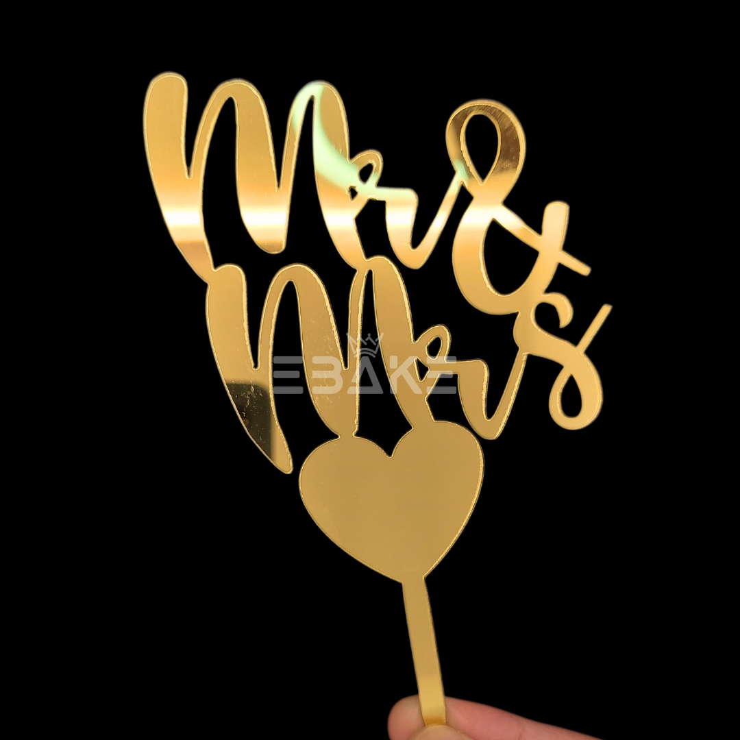 Mr & Mrs Cake Topper