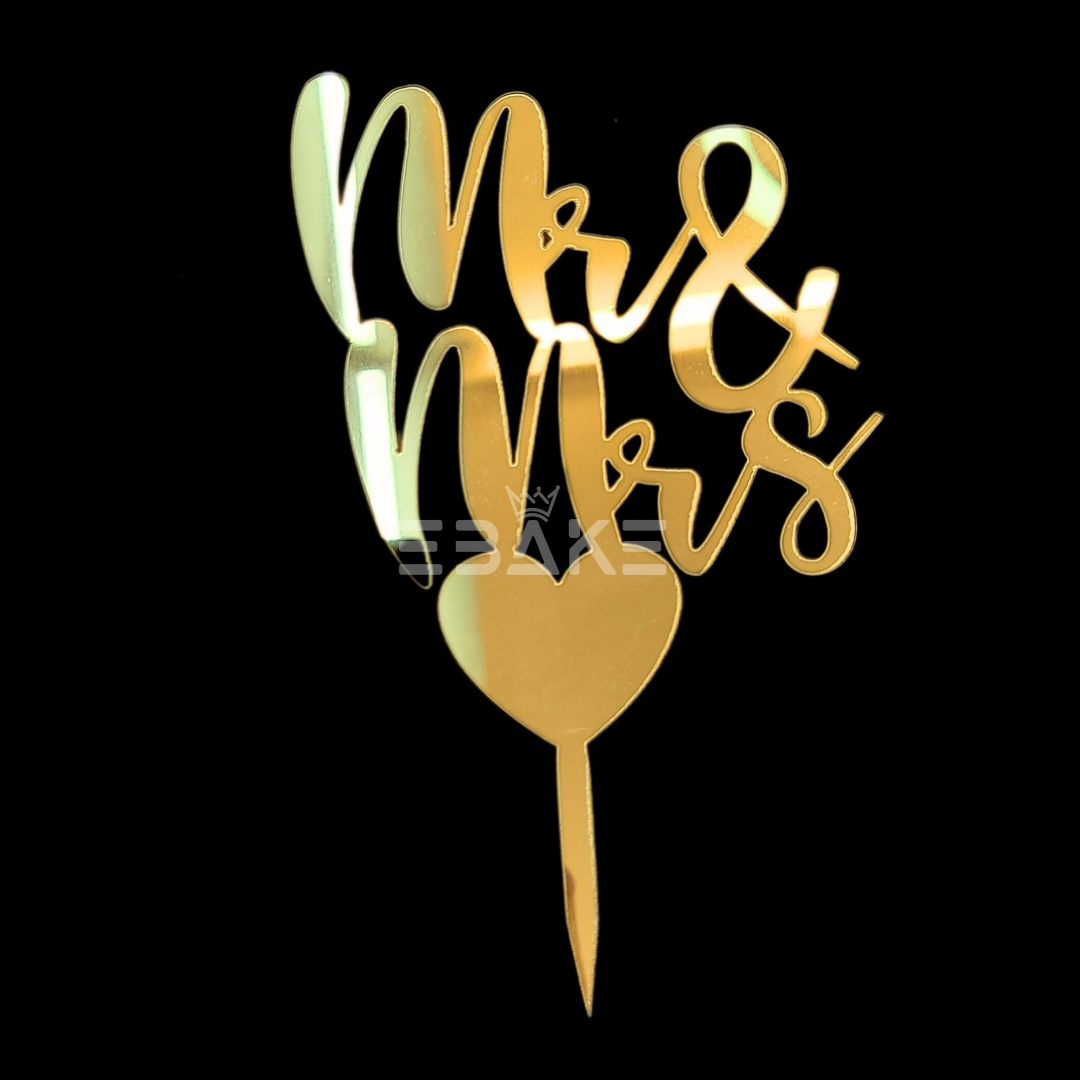 Mr & Mrs Cake Topper
