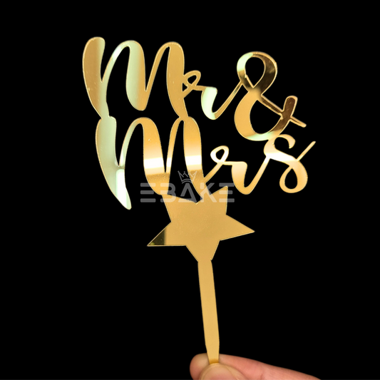 Mr & Mrs Cake Topper