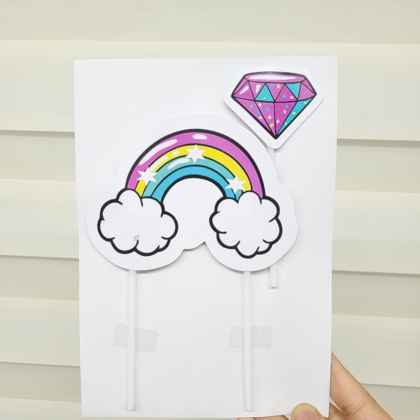 Rainbow Theme Paper Topper (Single Piece)