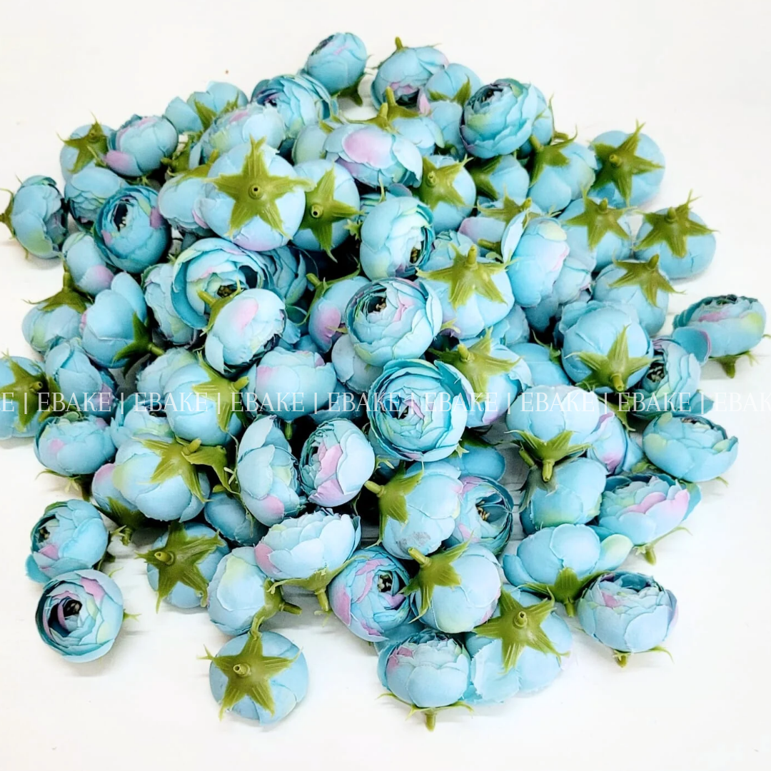 Small Peony - A152 Light Blue